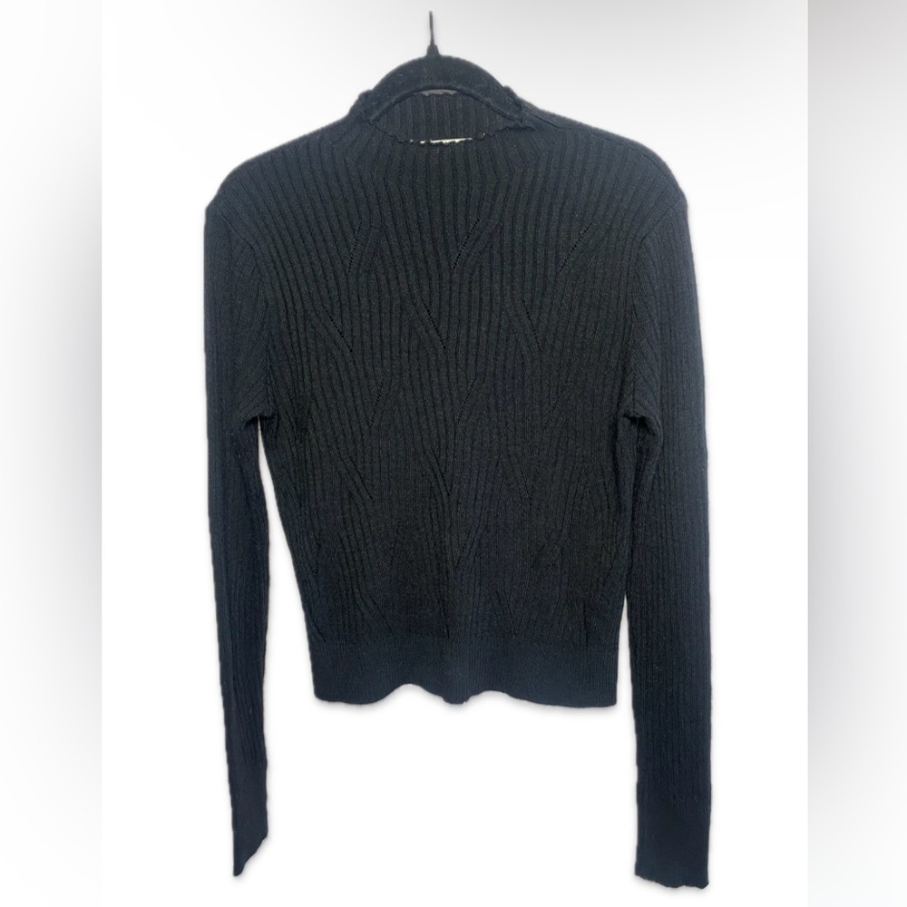 Koton Mock Neck Black Knit Sweater